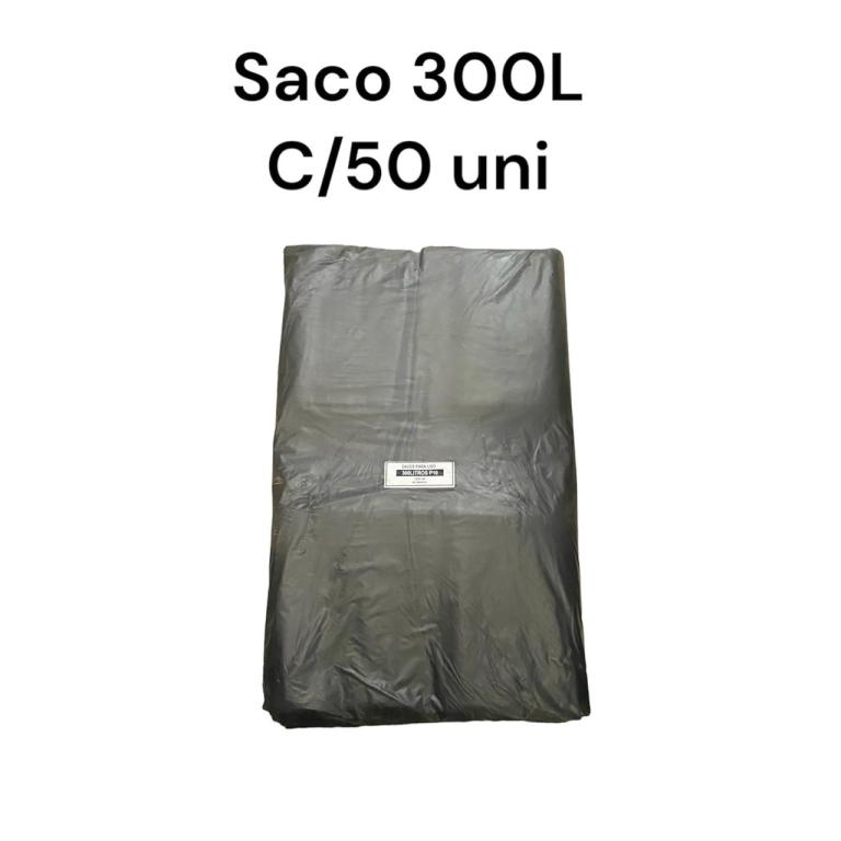 SACO PRETO P/ LIXO 300LT P-10 C/50UN