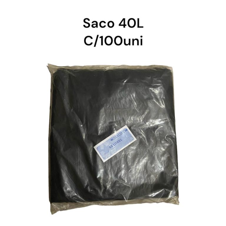 SACO PRETO P/ LIXO 40LT C/100UN