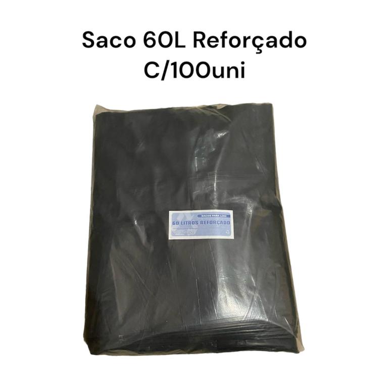 SACO PRETO P/ LIXO 60LT REFORÇADO C/100UN