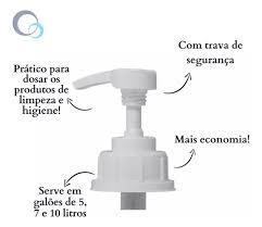 VALVULA PUMP 42MM ALTA VAZÃO P/ GALÃO BRANCA/PRETA