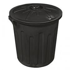 CESTO FECHADO 30L PRETO C/ TAMPA ARQUPLAST