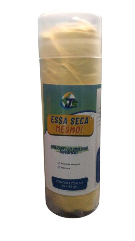 TOALHA MAGICA AMARELA TUBO 66X43 JS