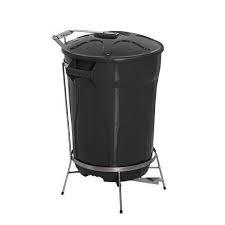 LIXEIRA C/ PEDAL SUP. AÇO PRETA 60LT JAGUAR