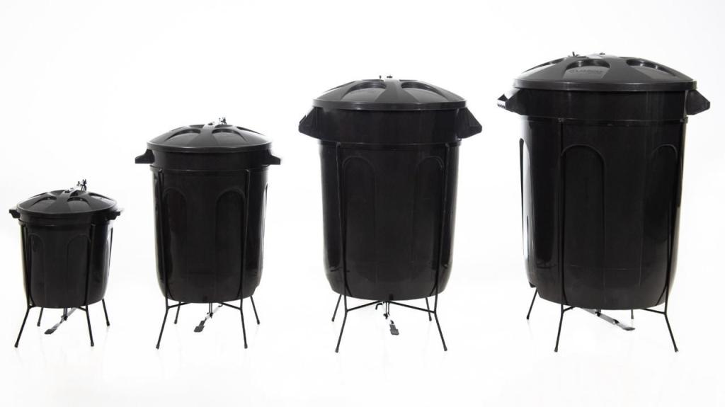 LIXEIRA C/ PEDAL SUP. AÇO PRETA 60LT JAGUAR