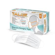 MASCARA CIRURGICA TRIPLA C/ ELAST. TALGE C/50UN