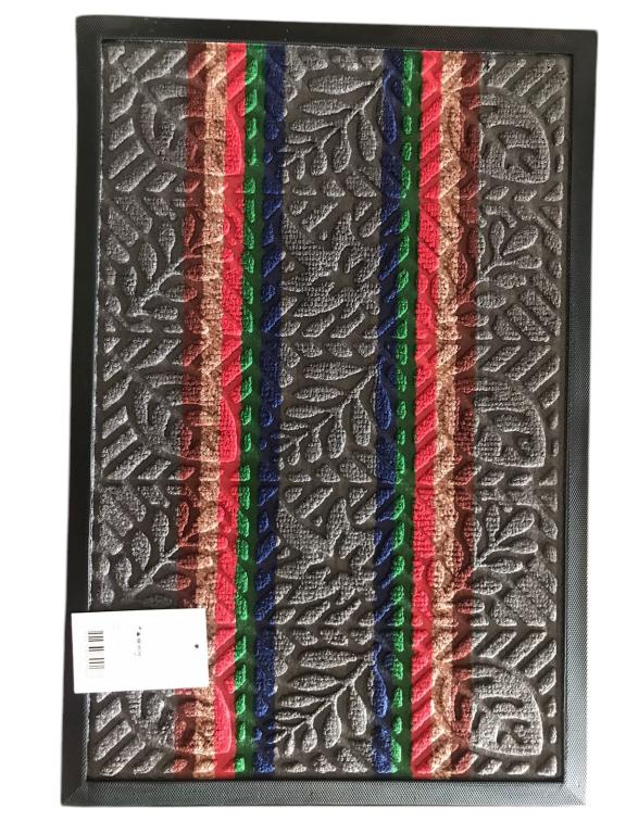 TAPETE CAPACHO COLORIDO 40X60CM ANTI DERRAPANTE