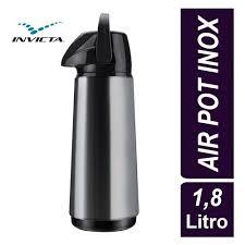 GARRAFA TERMICA INVICTA AIR PORT SLIM 1,8L INOX