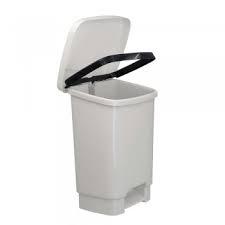 LIXEIRA C/ PEDAL E FIX SACO LIXO BRANCA 35LT SANTANA