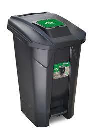 LIXEIRA PLASTICA CLICK C/ PEDAL E RODA 120LT ARQPLAST