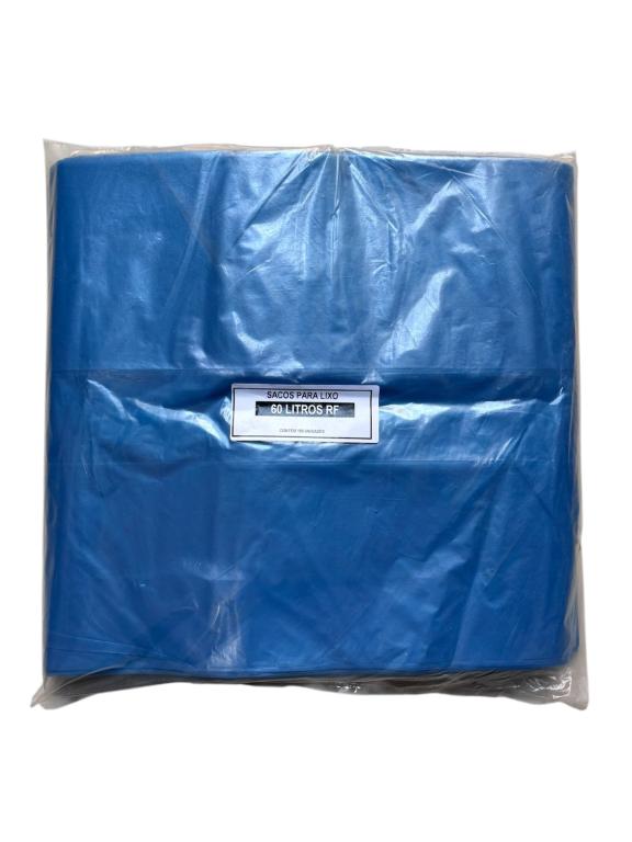 SACO AZUL P/ LIXO 60LT REFORÇADO C/100UN
