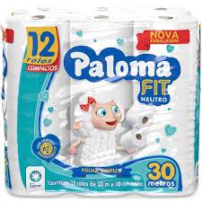 PAPEL HIG. PALOMA 30M F.SIMPLES C/12 ROLOS