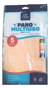 PANO MULTIUSO LARANJA 28X50CM C/5UN LIFE CLEAN