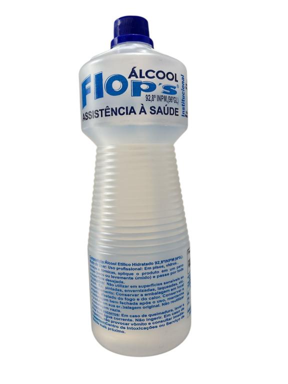 ALCOOL ETÍLICO HIDRATADO 92,8º 1LT (SEPT 92,8º INPM) FLOPS INSTITUCIONAL