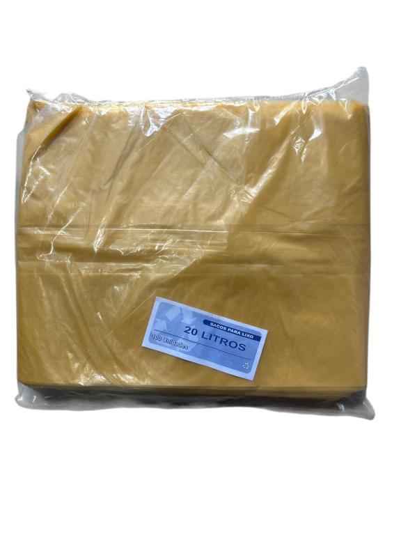 SACO AMARELO P/ LIXO 20LT C/100UN