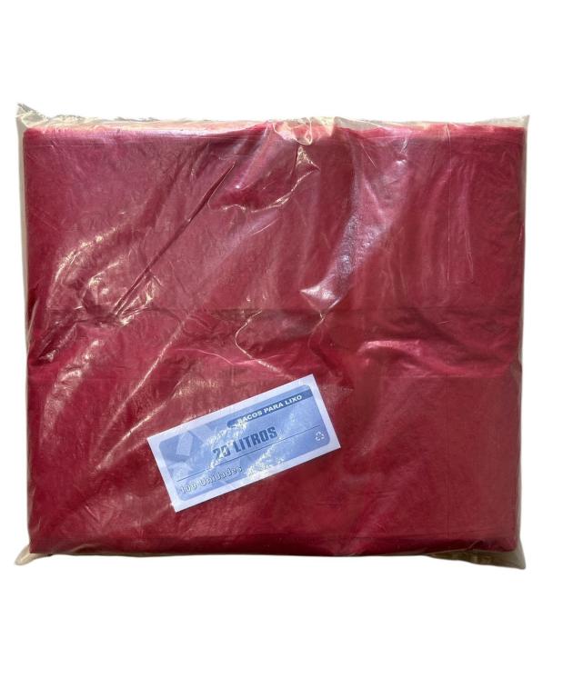 SACO VERMELHO P/ LIXO 20LT C/100UN
