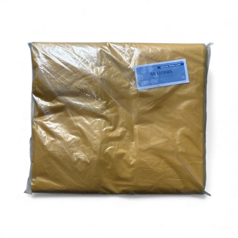 SACO AMARELO P/ LIXO 40LT C/100UN