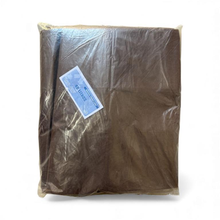 SACO MARROM P/ LIXO 40LT C/100UN