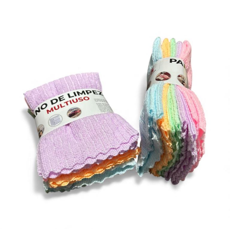 PANO DE MICROFIBRA 30X30CM KIT C/5UN NICOBEM