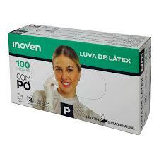 LUVA LATEX PEQUENA COM PÓ C/100UN INOVEN
