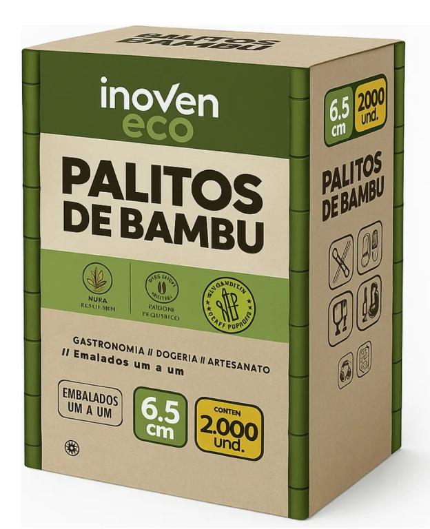 PALITO ROLIÇO DE BAMBU EMB. GRANEL C/ 2.000UN INOVEN