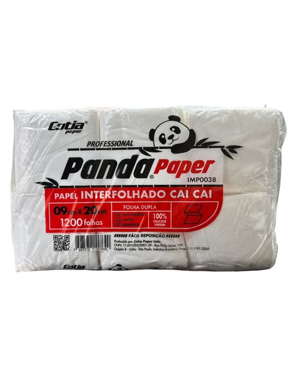 PAPEL CAI CAI 100% CELULOSE F.D.  C/1.200 FOLHAS PANDA PAPER