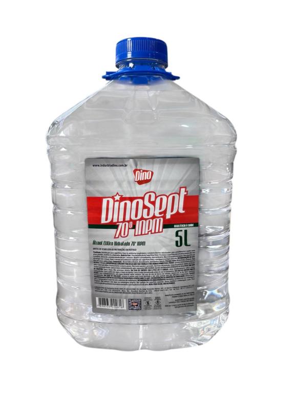 ALCOOL ETÍLICO HIDRATADO 70º 5LT (SEPT 70º INPM) DINO