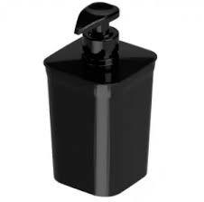 PORTA SABÃO LIQUIDO DE PLASTICO 16CM PRETO C/VALV. PUMP NITRON