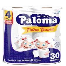 PAPEL HIG. PALOMA 30M F.DUPLA C/4 ROLOS