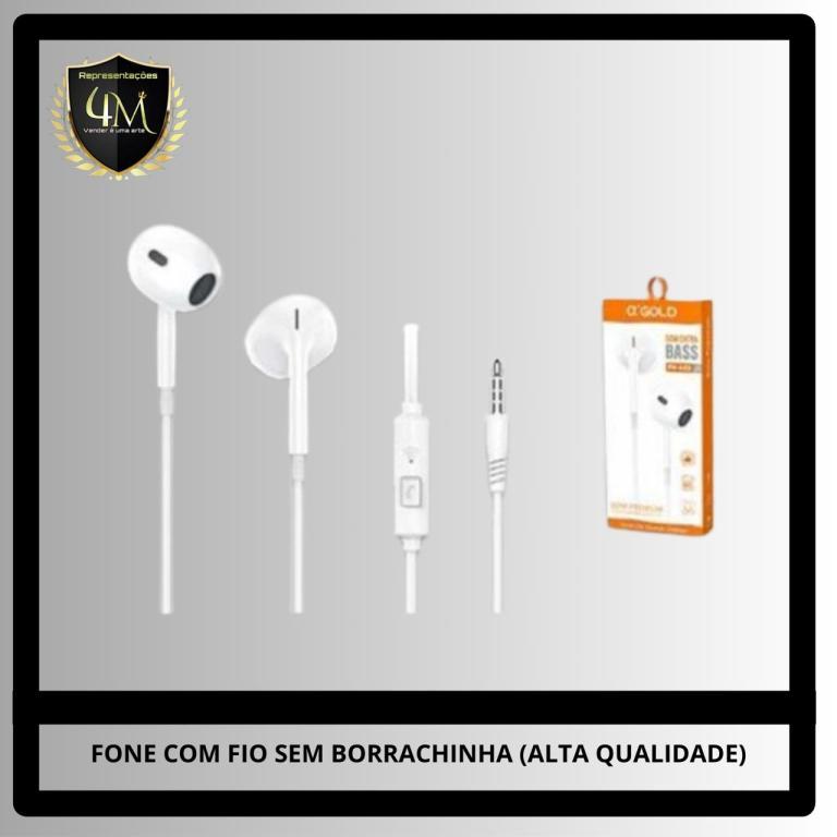 D16 - FONE DE OUVIDO SEM BORRACHA PREMIUM AGOLD FN-A55