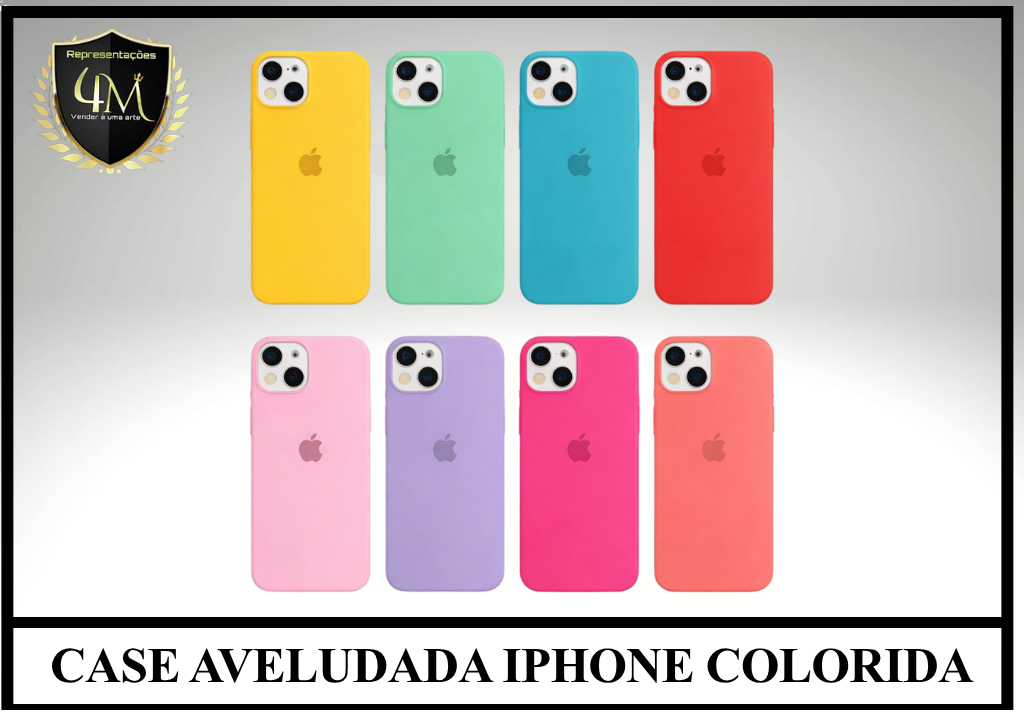 Y13 - CASE AVELUDADA COLORIDA IPHONE 14 PRO