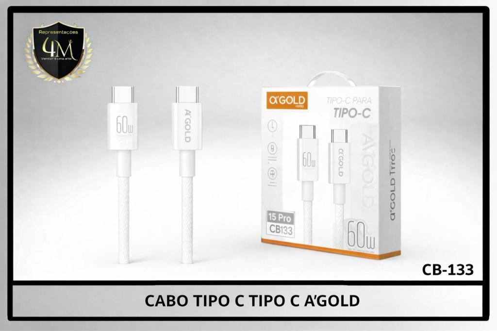 A08- CABO TIPO C TIPO C 60W A´GOLD CB79 1M / CB133