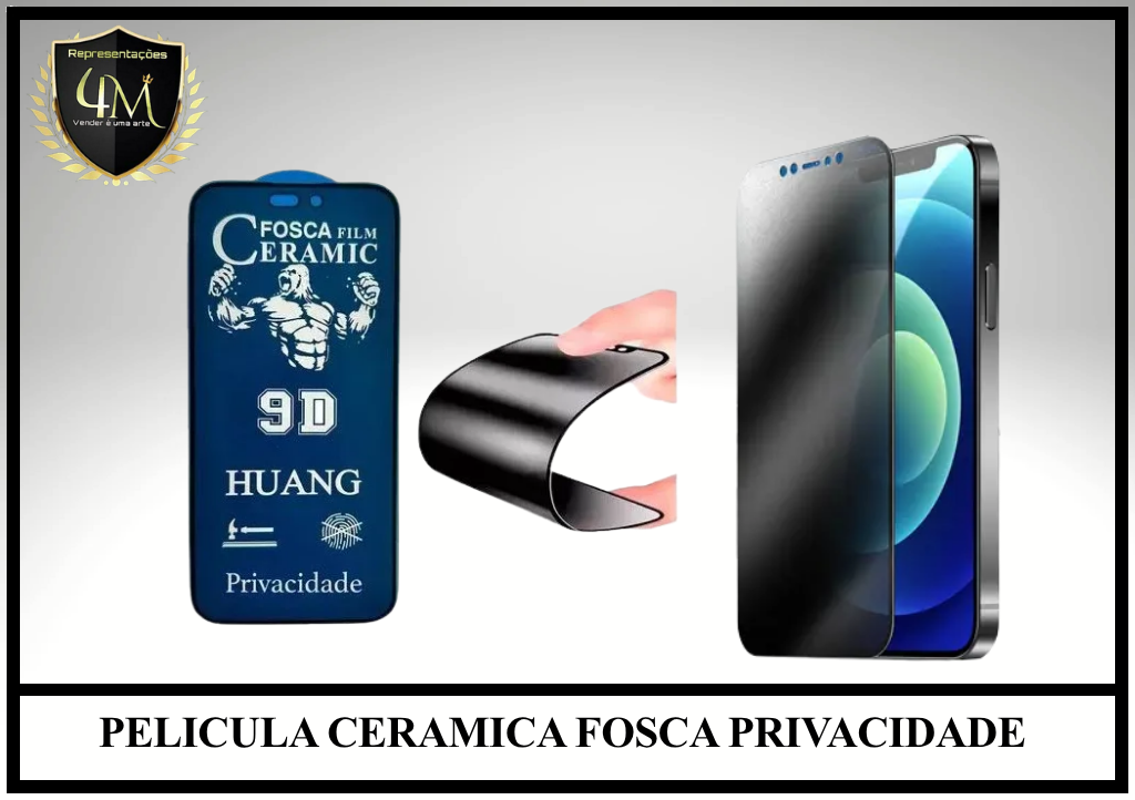 XPCFP 0006 PELICULA CERAMICA FOSCA PRIVACIDADE SM A15 / A24 / A25 / M34 / M15 / F15 / NOTE 8 PRO