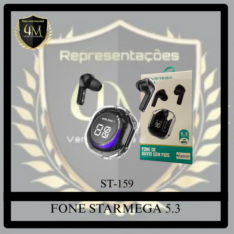 D010 - FONE BLUETOOTH STARMEGA COM BORRACHA ST-159
