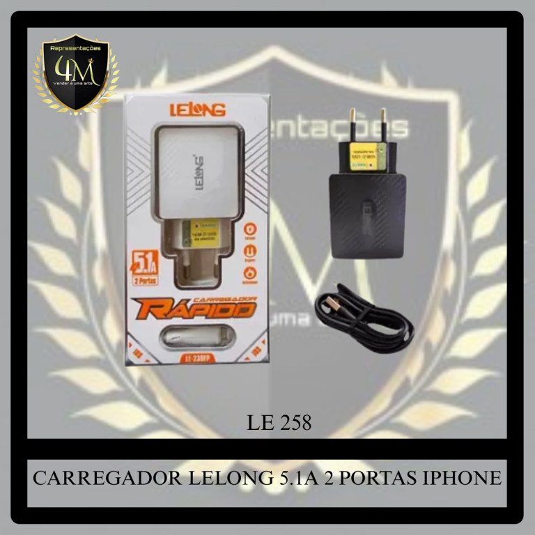 B25 - CARREGADOR LELONG 5.1 2 USB IPHONE