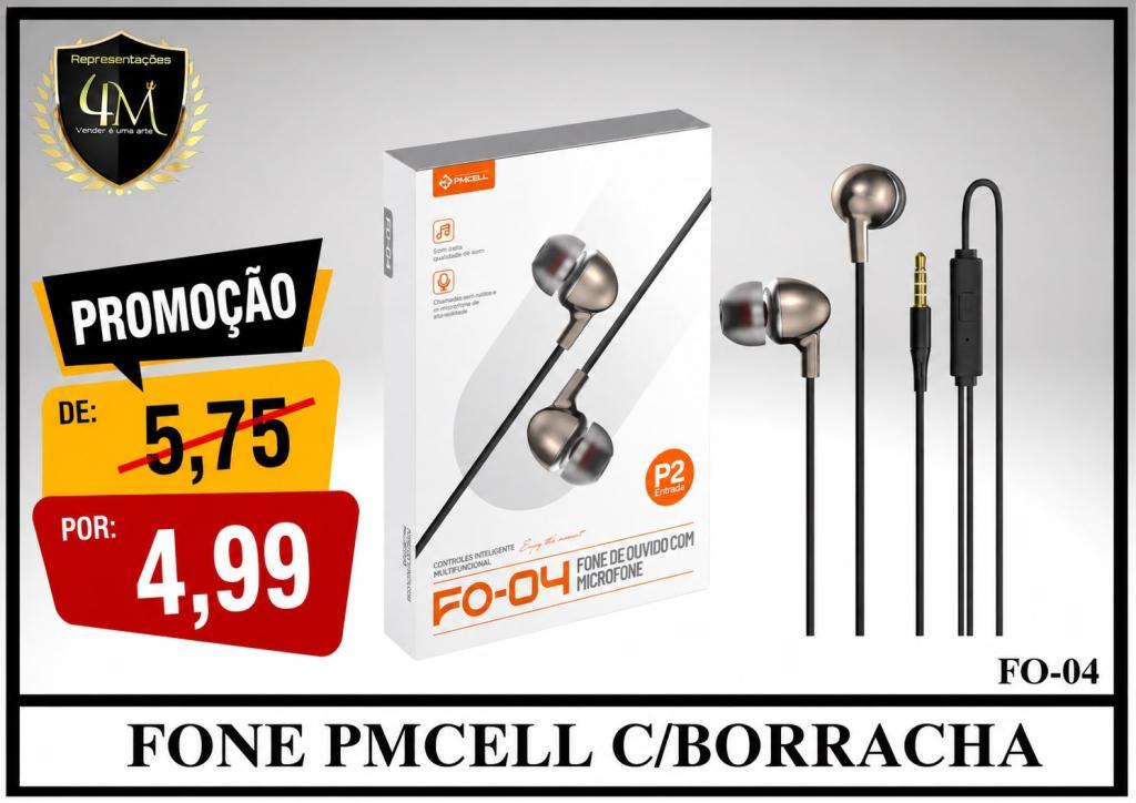 D38 - FONE PMCELL C/BORRACHA FO-04 #