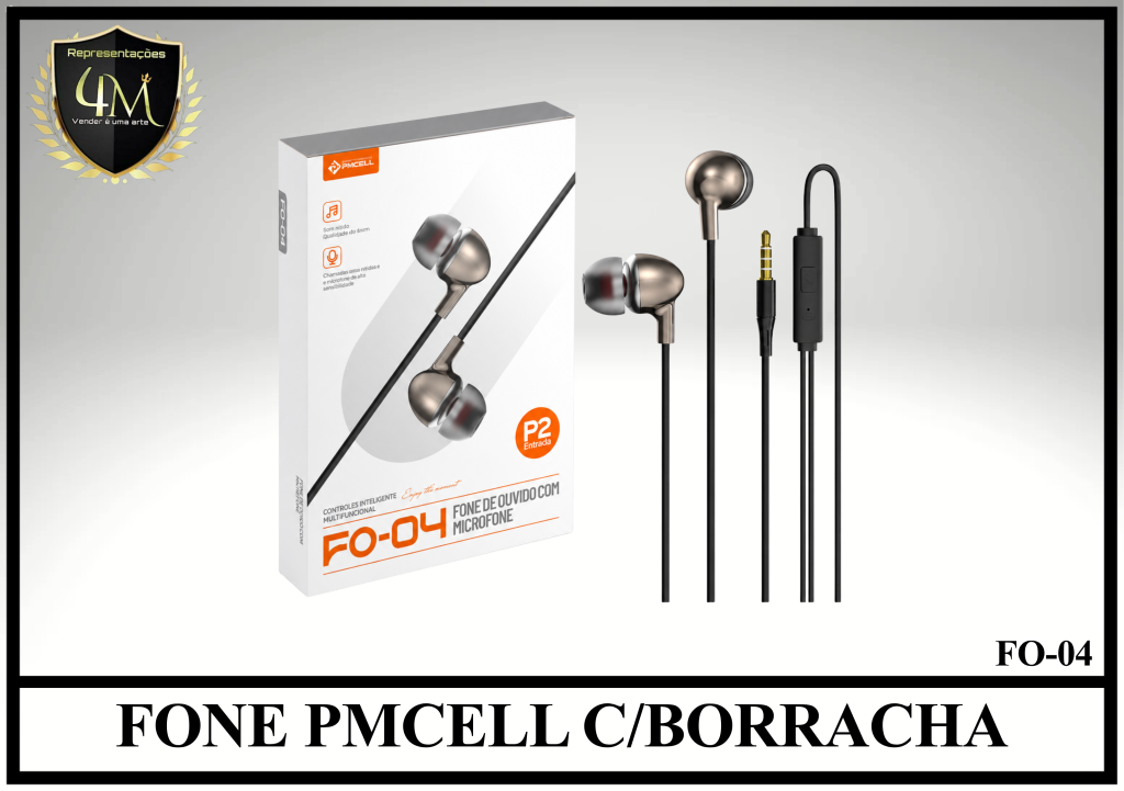 D38 - FONE PMCELL C/BORRACHA FO-04