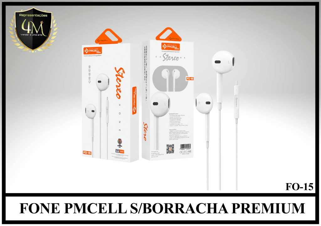 D39 - FONE PMCELL S/BORRACHA PREMIUM FO-15