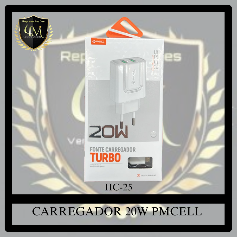 B28 - CARREGADOR PMCELL USB TIPO C 20W HC-25