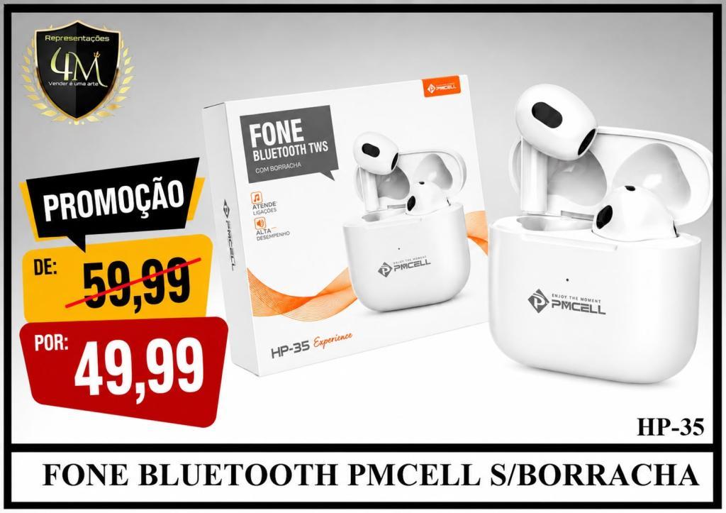 D65 - FONE BLUETOOTH PMCELL S/BORRACHA HP-35 #
