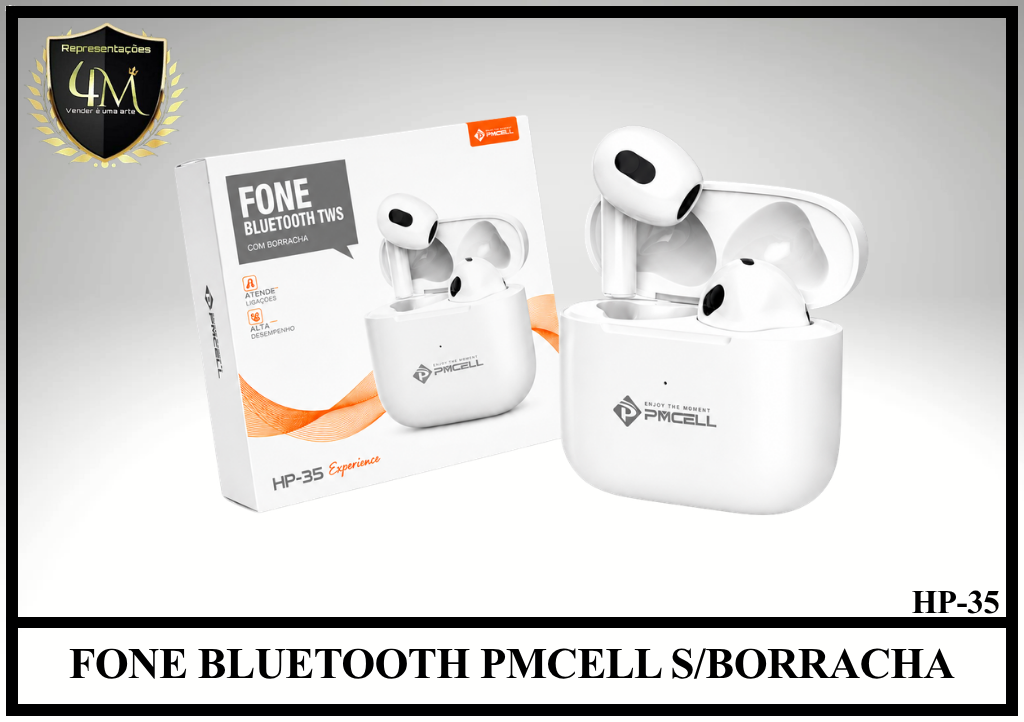 D65 - FONE BLUETOOTH PMCELL S/BORRACHA HP-35