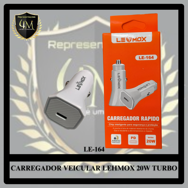 CARREGADOR VEICULAR TIPO C LE-164