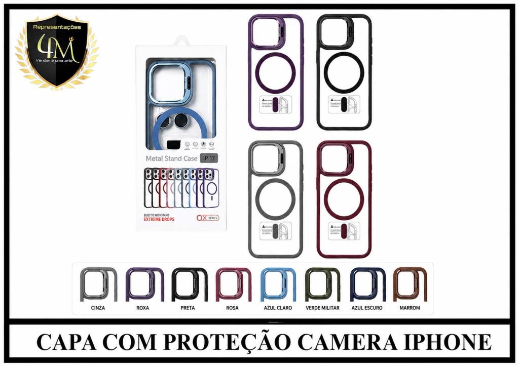 XW18 CAPA COM PROTECAO CAMERA IPHONE 17