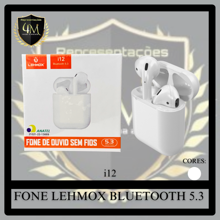 D74 - FONE BLUETOOTH LEHMOX 5.3 i12