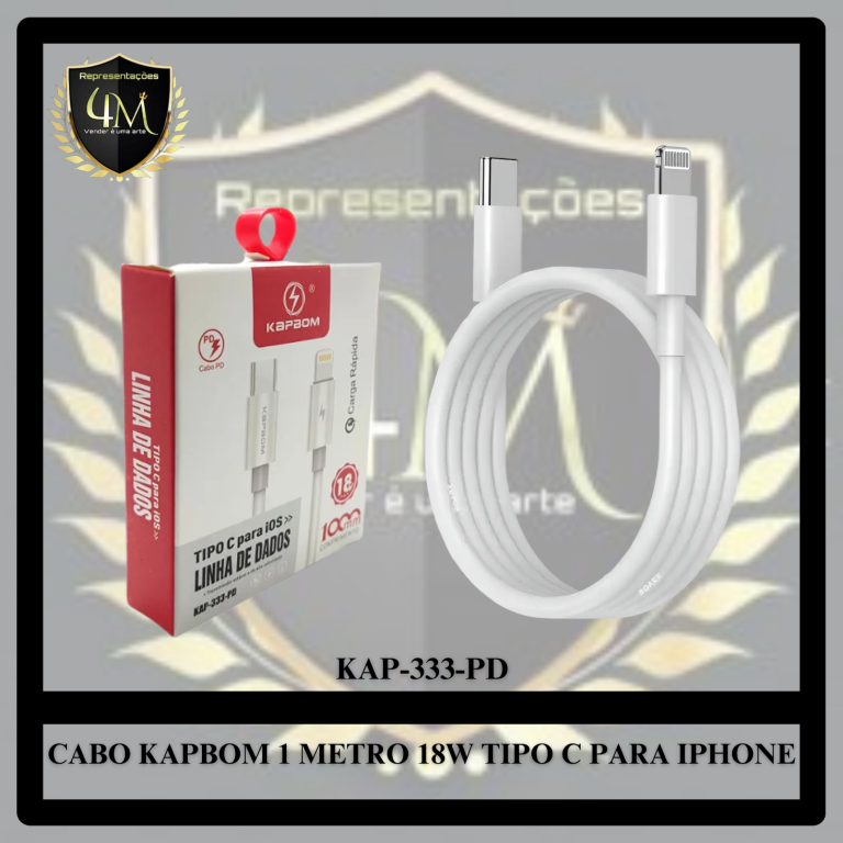 A37 - CABO TURBO TIPO C PARA LIGHTING KAPBOM 20W KAP-333-PD