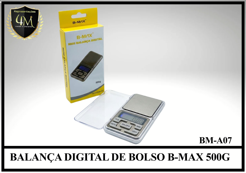 BAL 01 BALANÇA DIGITAL DE BOLSO B-MAX 500G BM-A07