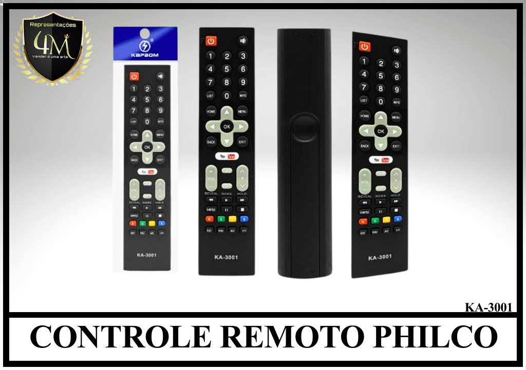 YCRPO 07 CONTROLE REMOTO PHILCO KA-3001