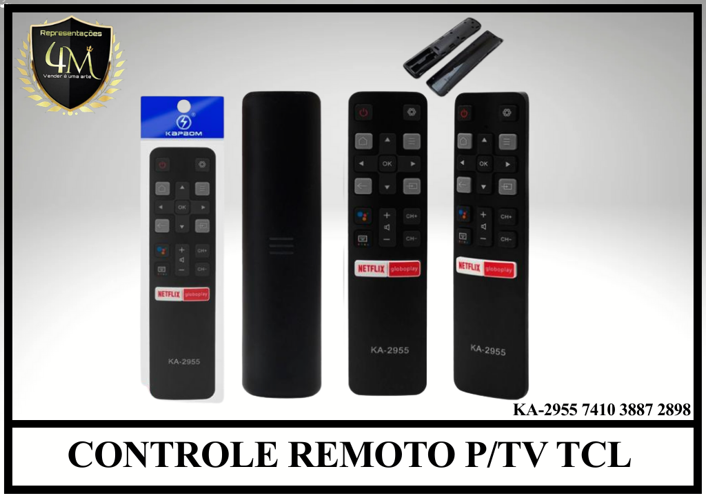 YCRTCL 02 CONTROLE REMOTO P/TV TCL  KA-2955 7410 3887 2898