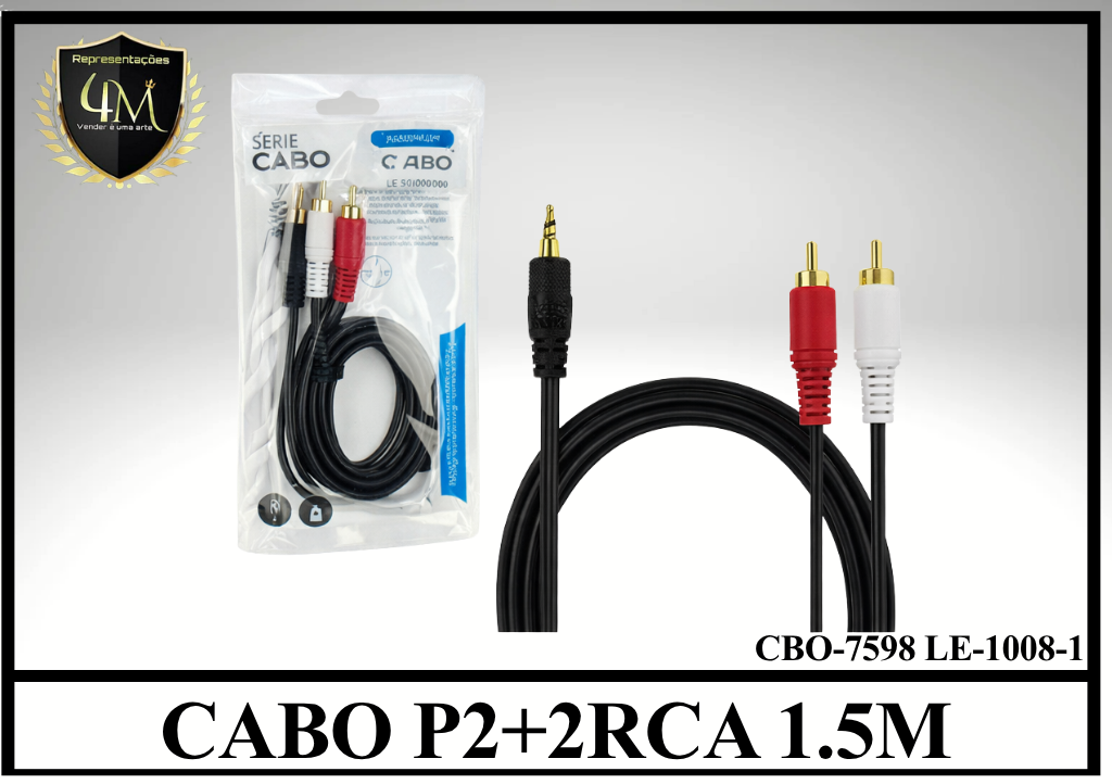 A44 - CABO P2+2RCA 1.5METROS CBO-7598 LE-1008-1