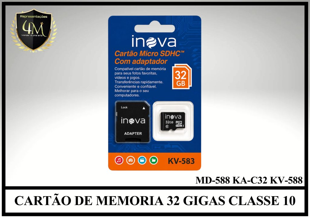 CM 05 CARTÃO DE MEMORIA 32 GIGAS CLASSE 10 MD-588 KA-C32 KV-588