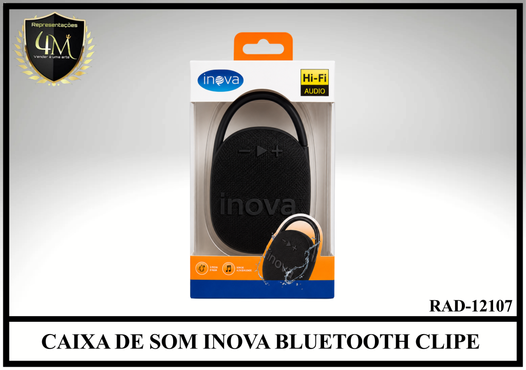 CX 12 CAIXA DE SOM INOVA BLUETOOTH CLIPE RAD-12107